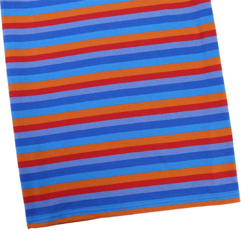 Beautiful Giant Men&rsquo;s Striped Cotton T-Shirt Classic Causal Loose Orange