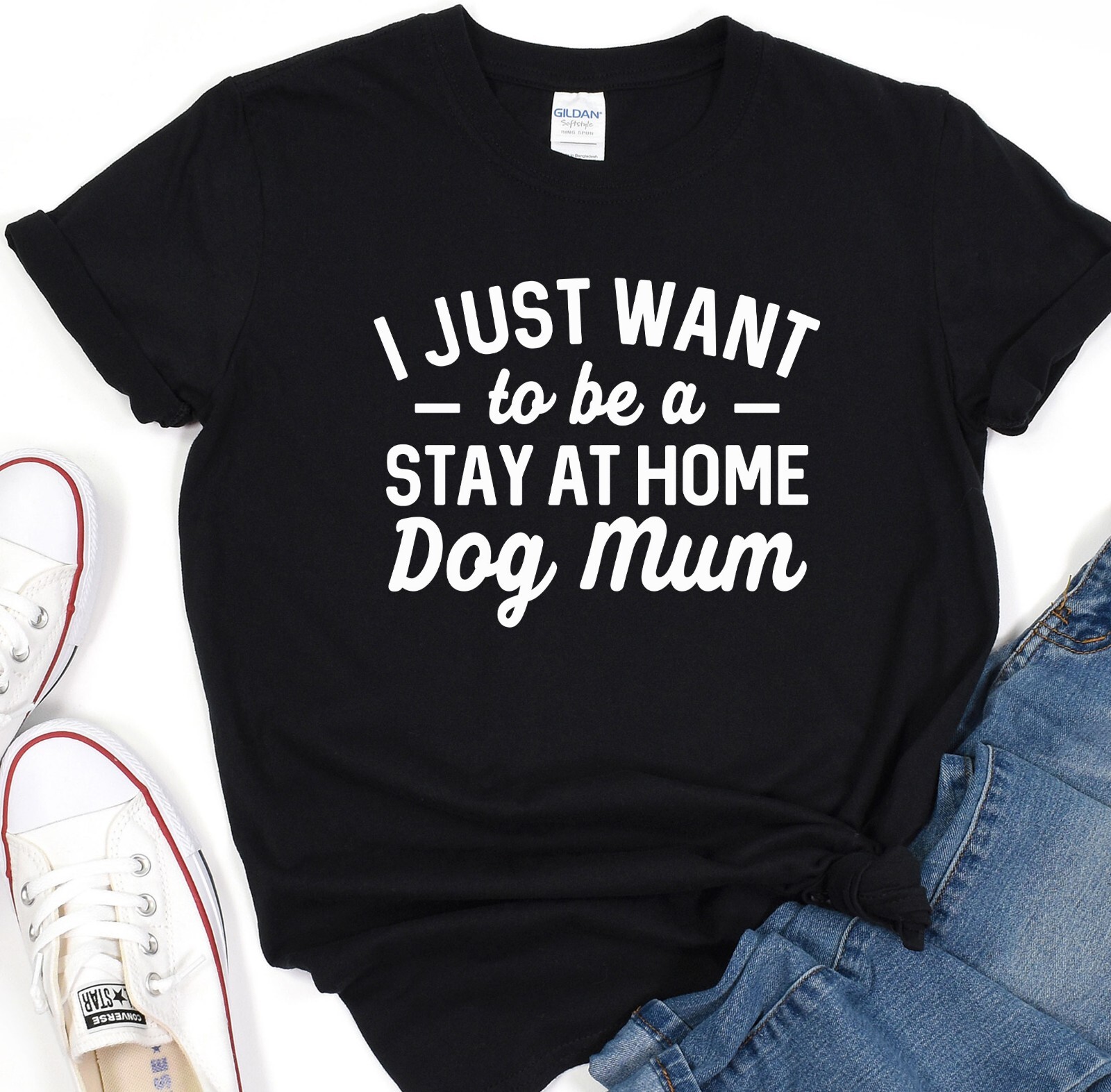 I Just Want To Be A Stay At Home Dog Mom, Dog Mom Shirt, Fur Mama Tee, Dog Lover