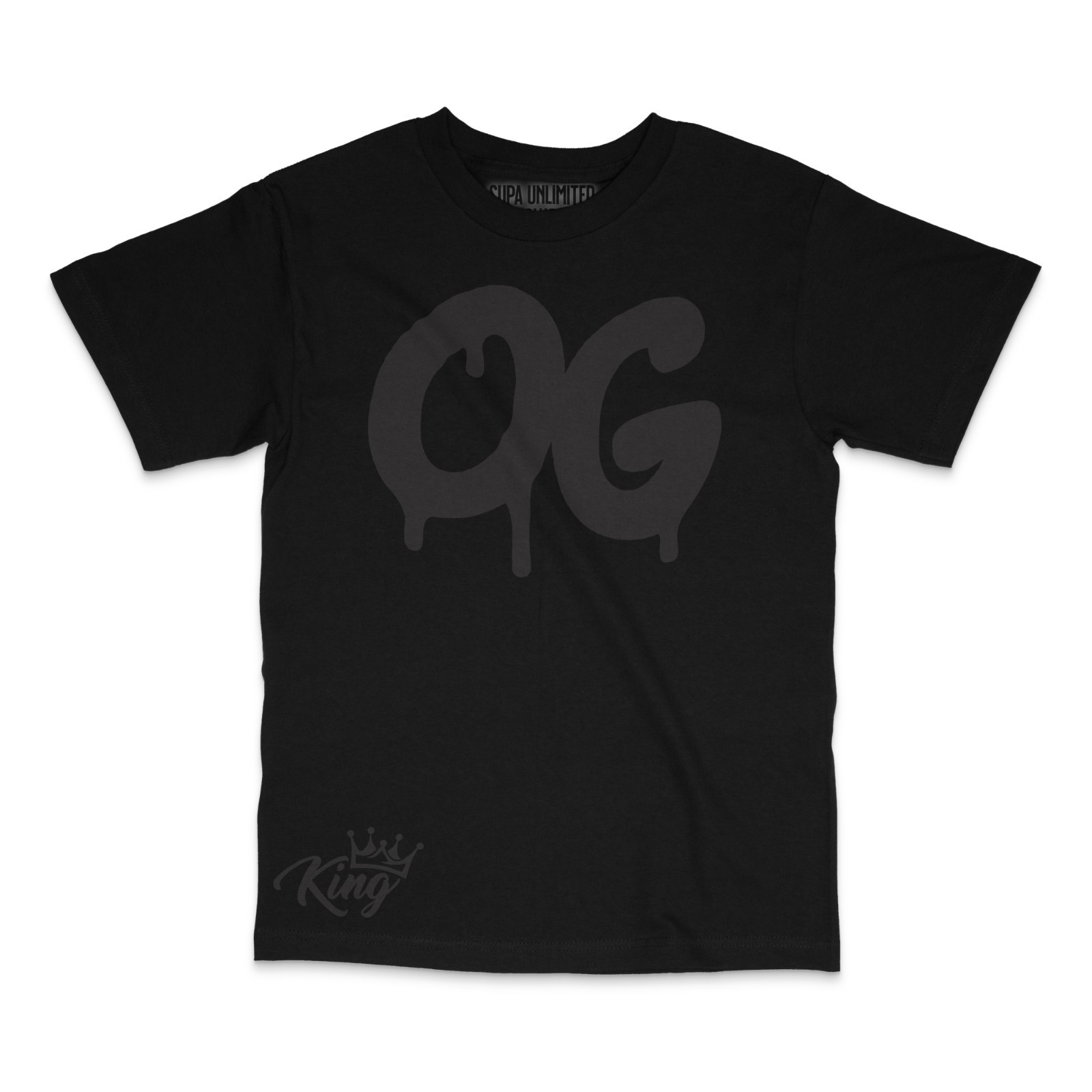 Urban Hip Hop Design Style Black Men&rsquo;s T Shirt OG King Graffiti Graphic Tees