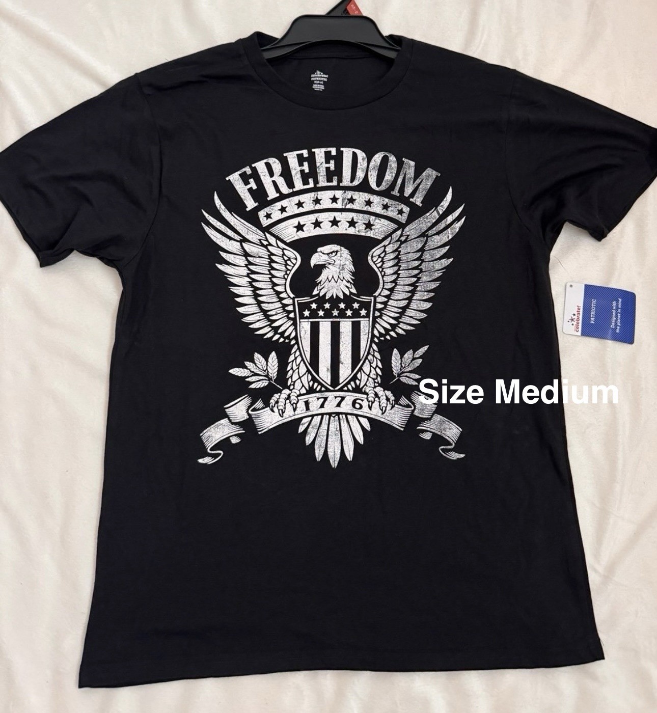 Way to Celebrate Men’s or Unisex 4th of July USA Freedom Eagle Graphic Tee,Med
