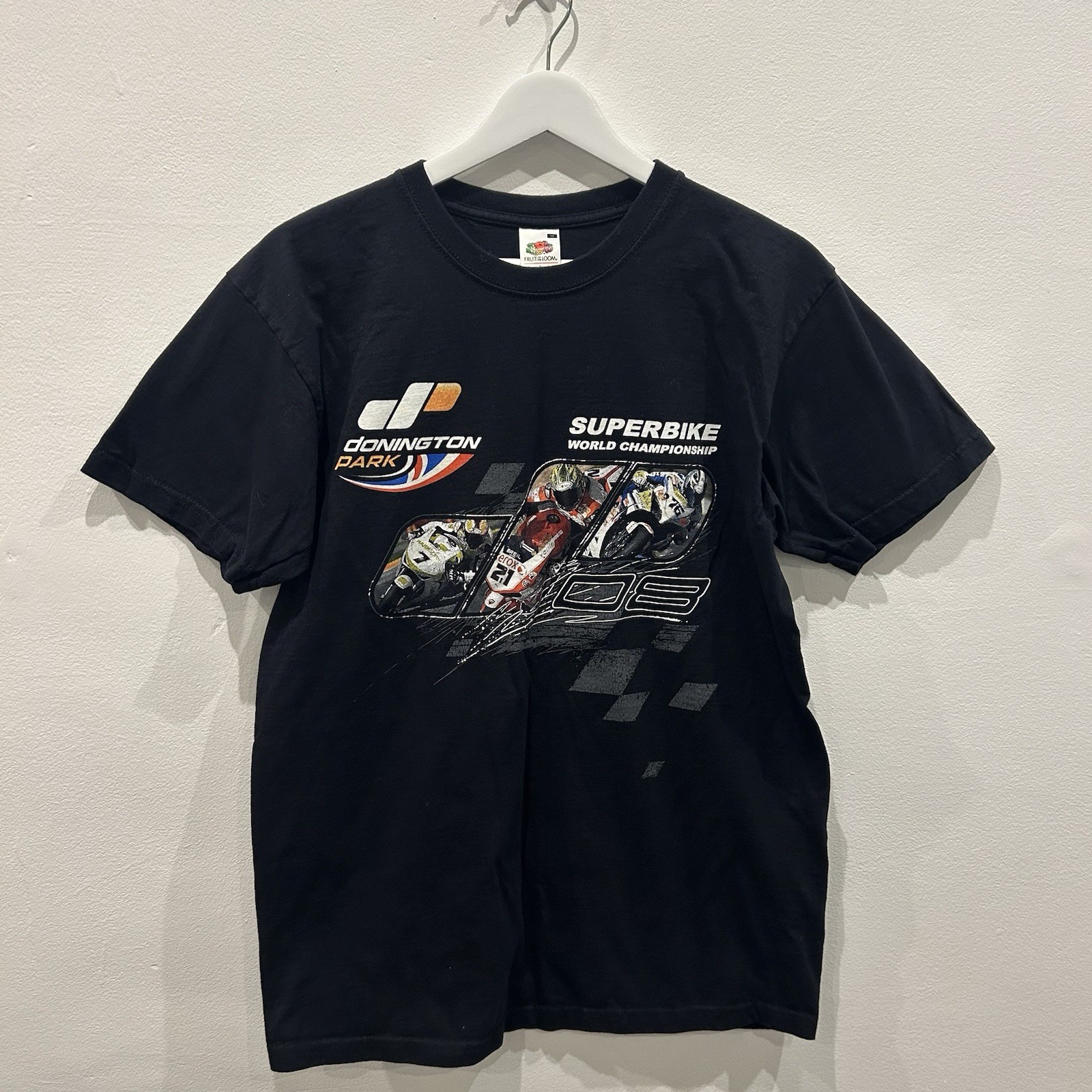 Superbike Donington Park 2008 T Shirt Mens Medium Black Graphic Cotton