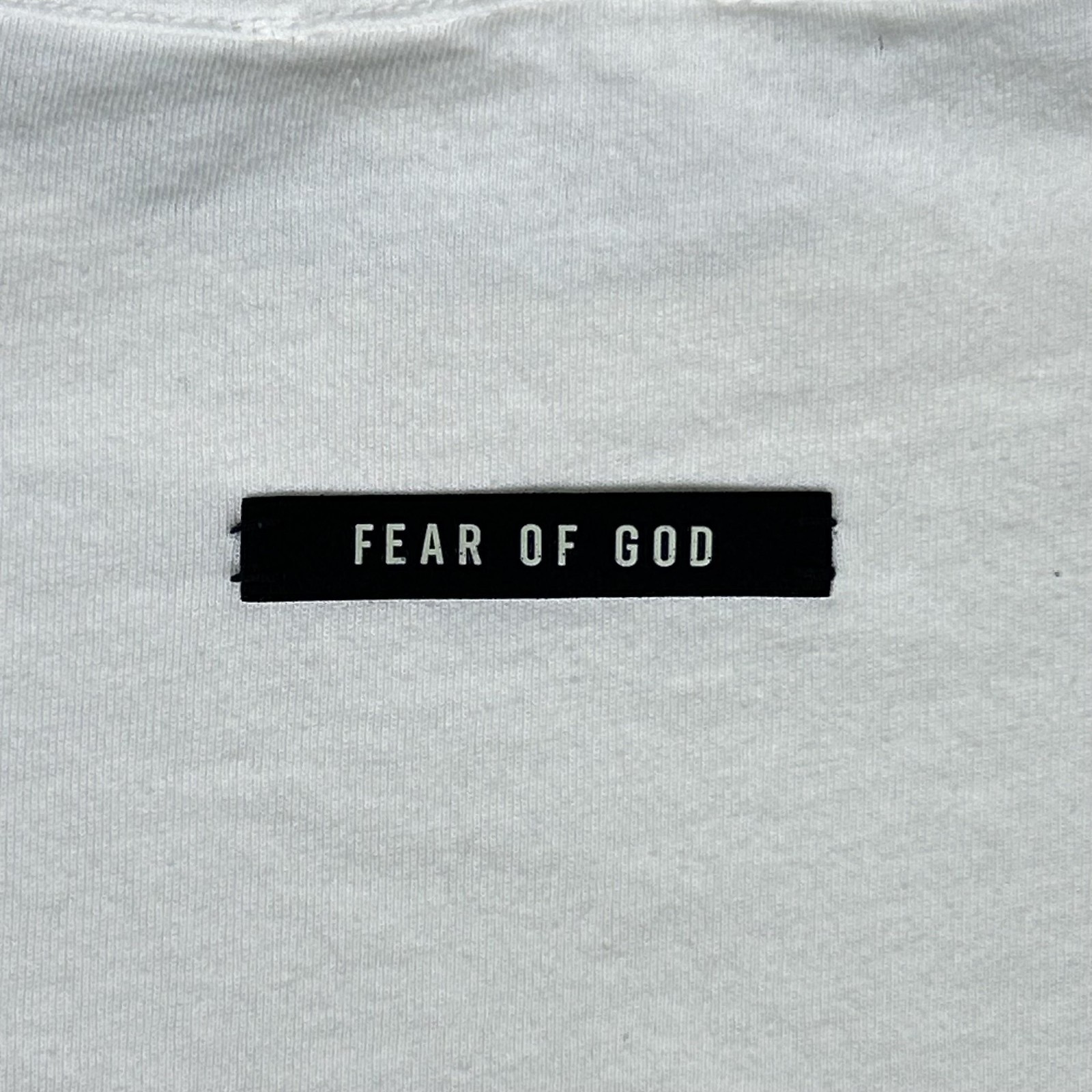Fear Of God Shirt Mens Large White Sixth Collection FG Reflective Logo Made USA