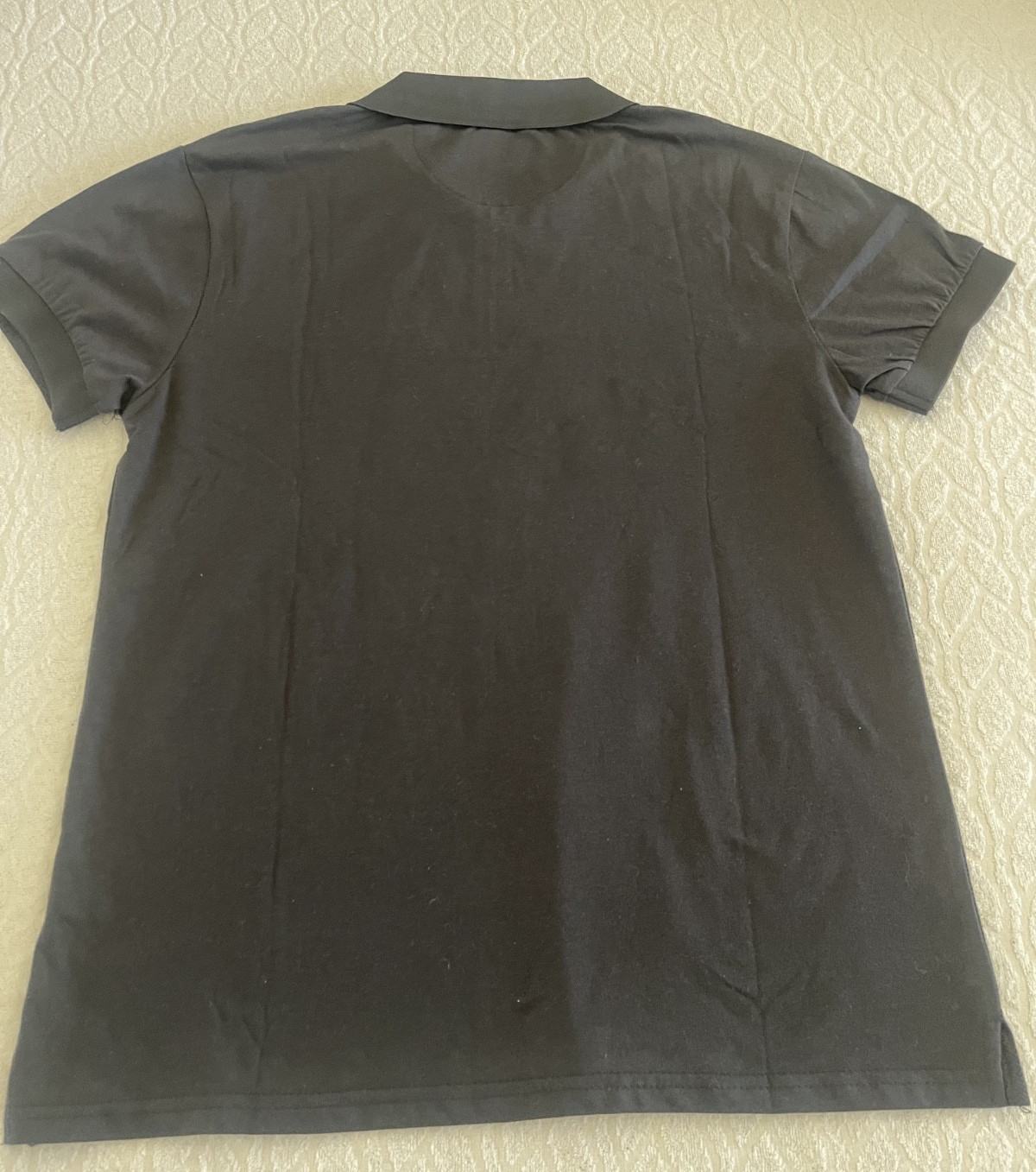 CASA MODA Couture Men&rsquo;s Zip-Front Polo Shirt Black Quarter-Zip Front Closure