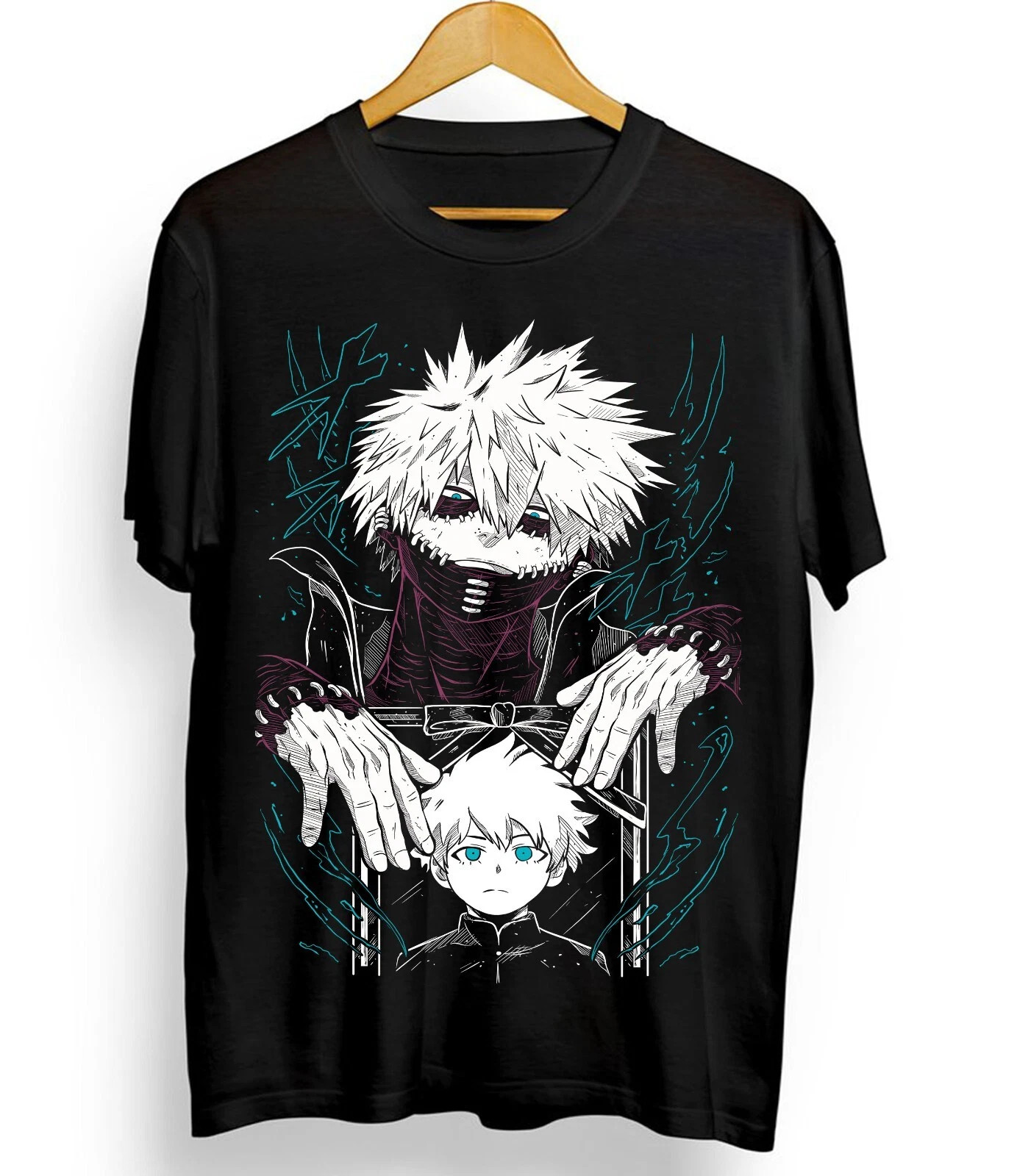 Anime My Hero Academia Dabi Toya Todoroki Graphic Black T-Shirt Size S-5XL
