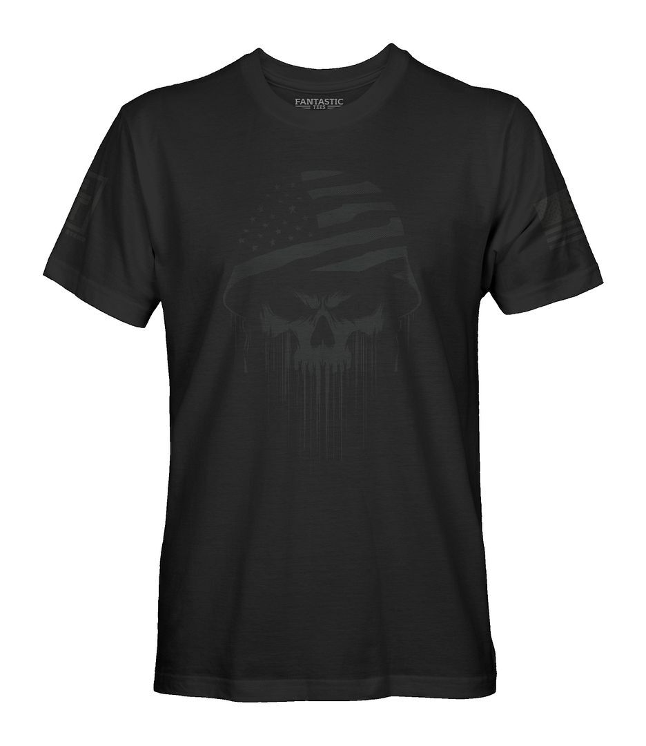 USA American Soldier Skull Men&rsquo;s Stealth T-Shirt