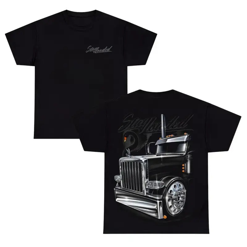 Stay Loaded Semi Truck Graphic Tee Summer Outfit 18 Wheeler Trucker Shirt