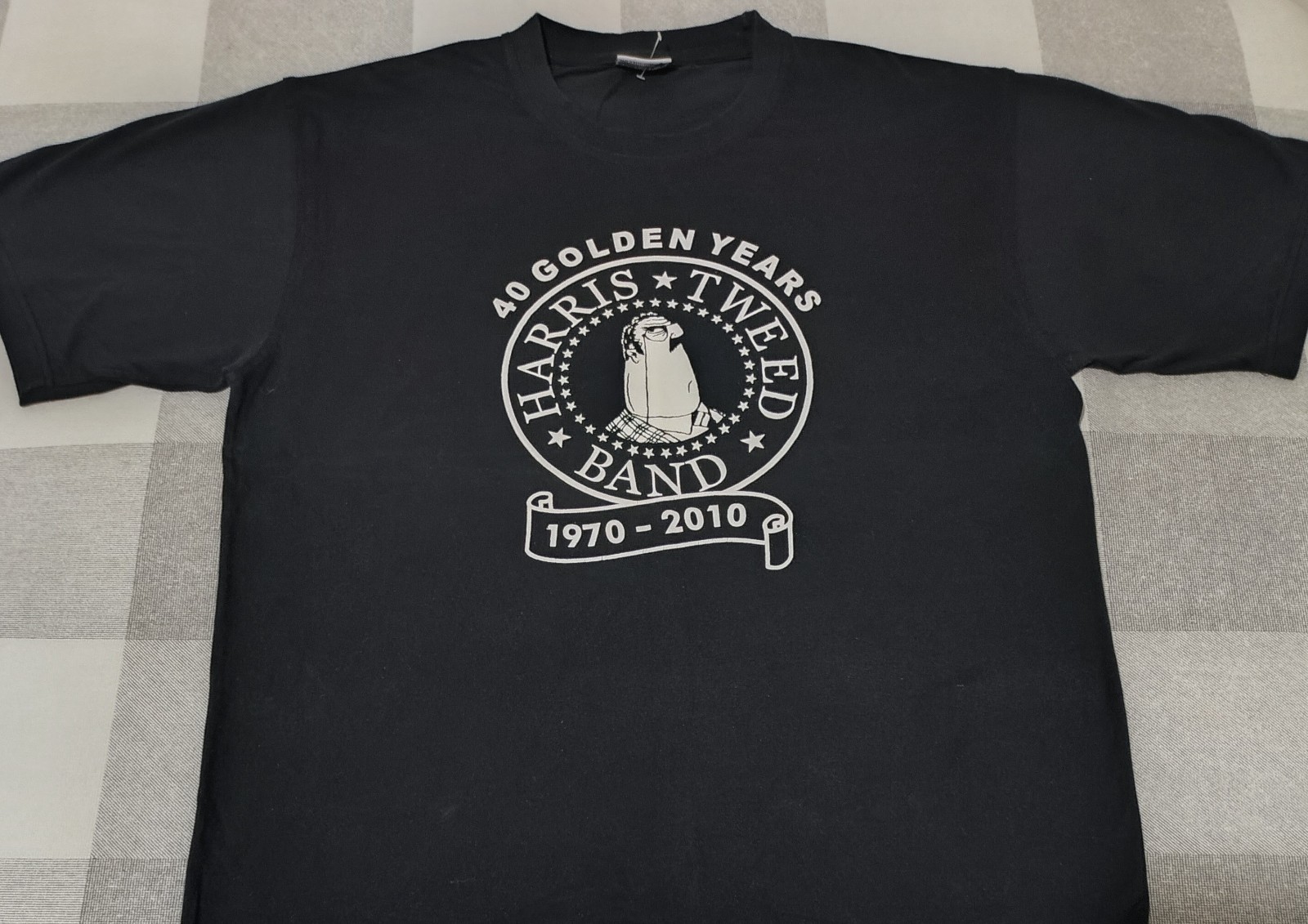 The Harris Tweed Band 40 Golden Years 1970-2010 Tour T-shirt Black Large Vintage