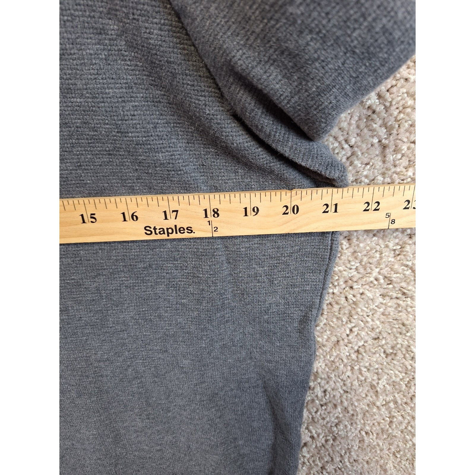 Polo Ralph Lauren Shirt Mens XL Gray Waffle Knit Long Sleeve Crewneck Warm