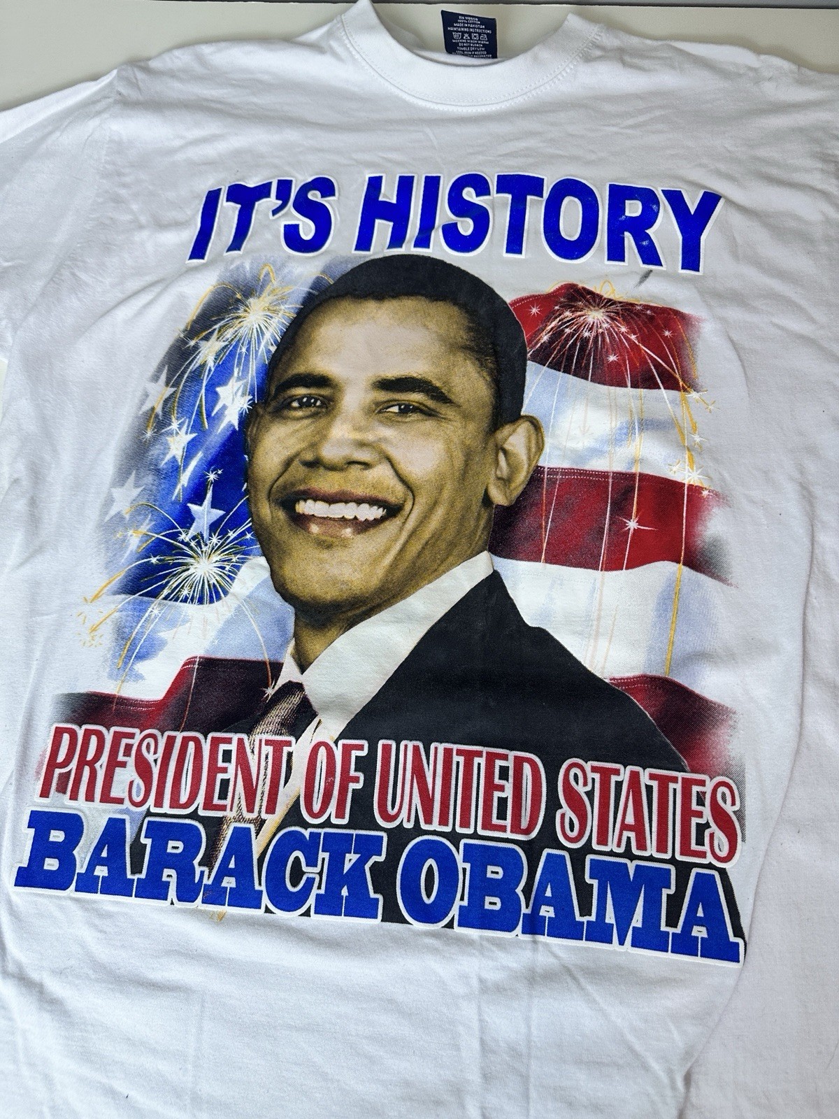 Barack Obama Rap Tee Style President It&rsquo;s History 2008 Logo t-shirt XL KC