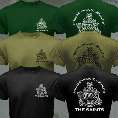 RLI Commando Rhodesian Light Infantry Bush War Army Military Motto T-shirt
