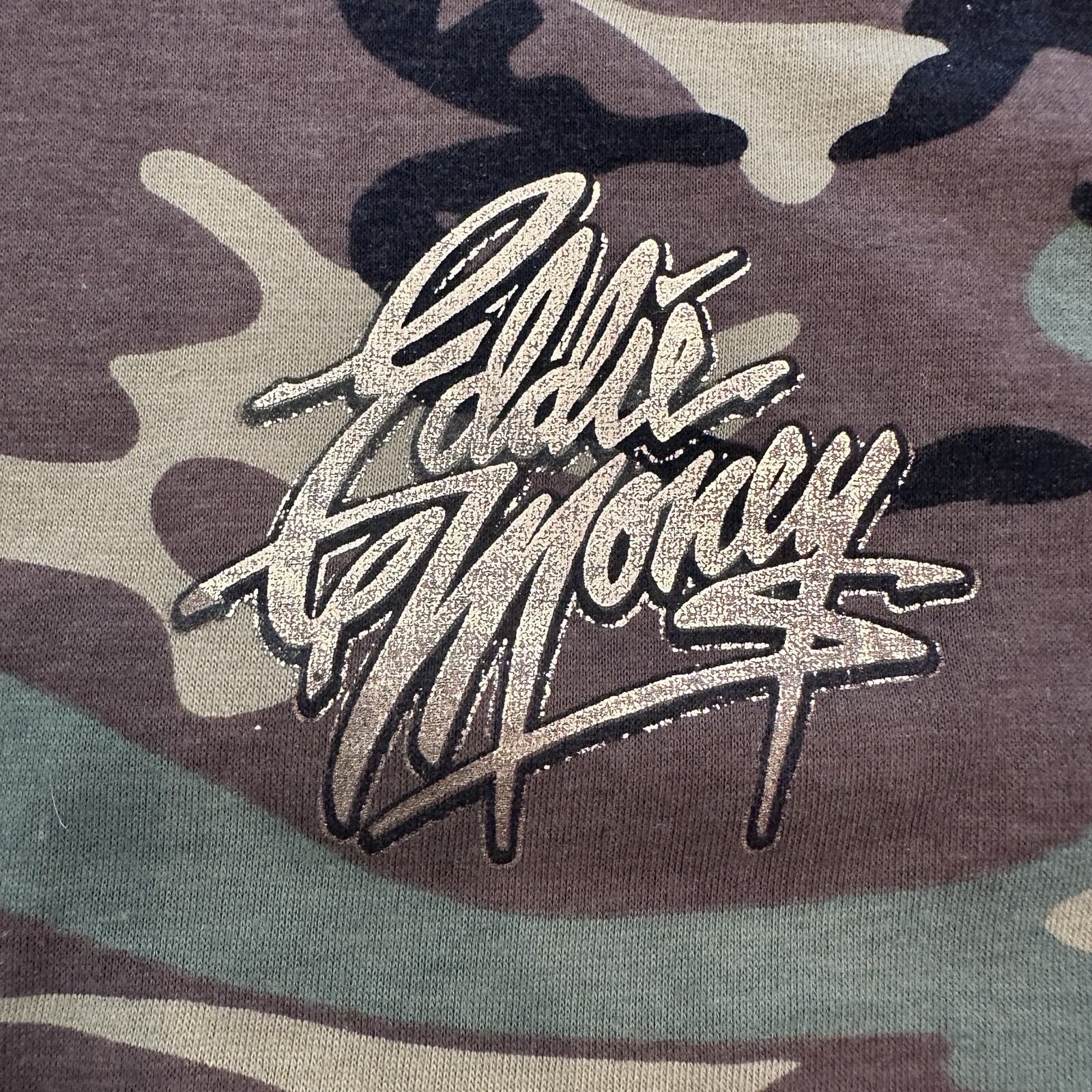 Eddie Money Double Sided Camo T- Shirt Men L Cant Keep Good Man Down