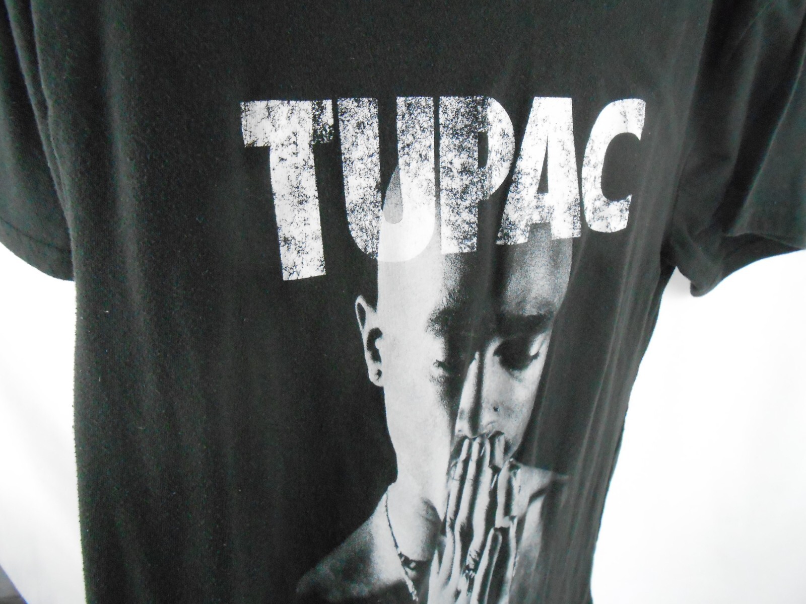 Amaru Ent 2Pac Tupac Shakur Adult L Hip Hop Memorial Black T-Shirt