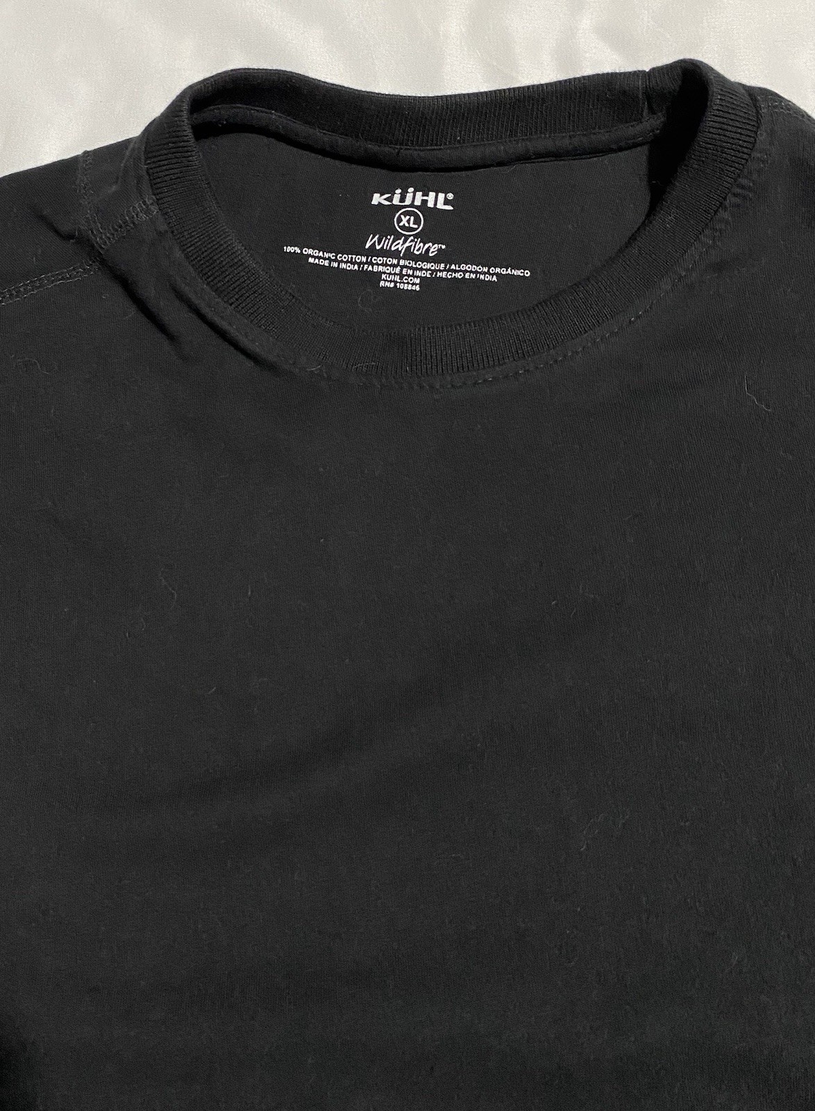 Kuhl Kommando Crew Shirt Mens Sz XL Black Long Sleeve Pullover Organic Cotton