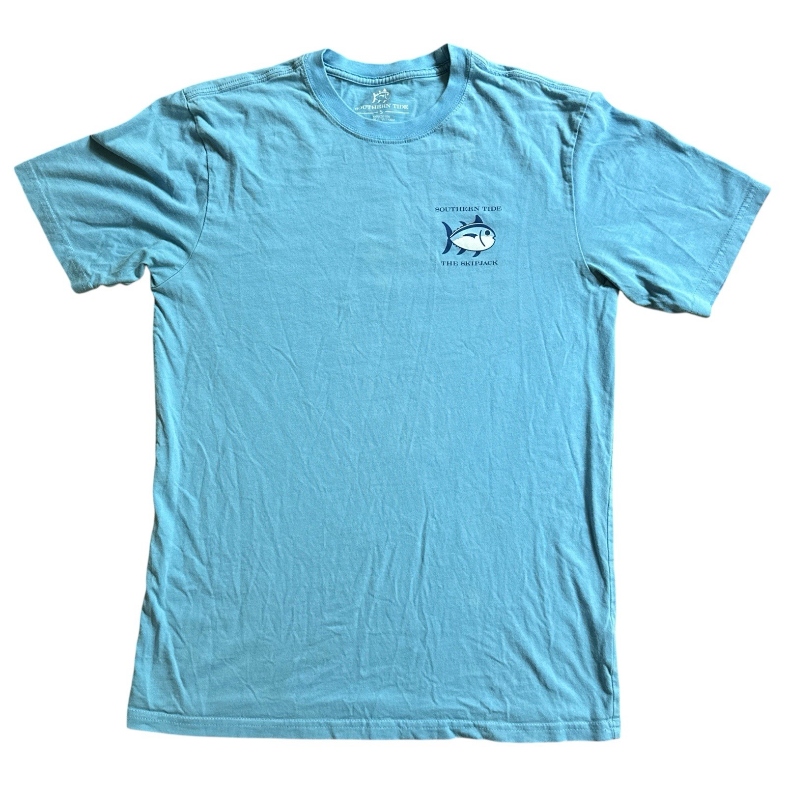 Southern Tide The Skipjack T-Shirt Mens Sz Small Blue Short Sleeve Spellout