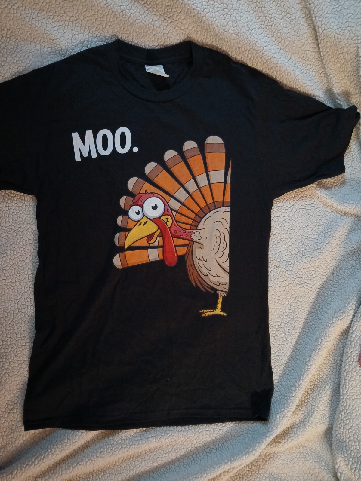Turkey Moo Funny Thanksgiving Funny Design Unisex T-Shirt