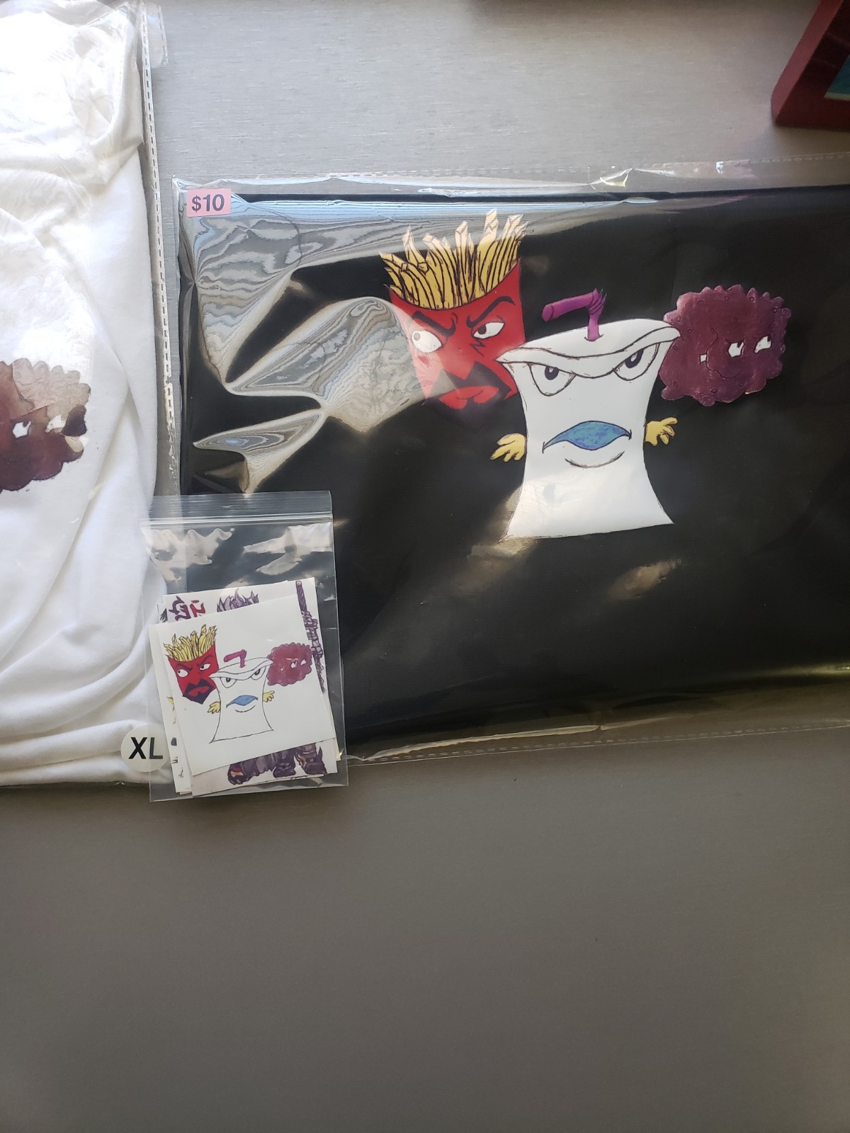 Aqua Teen Hunger Force Graphic Design T-Shirt, Bookbag And Stickers