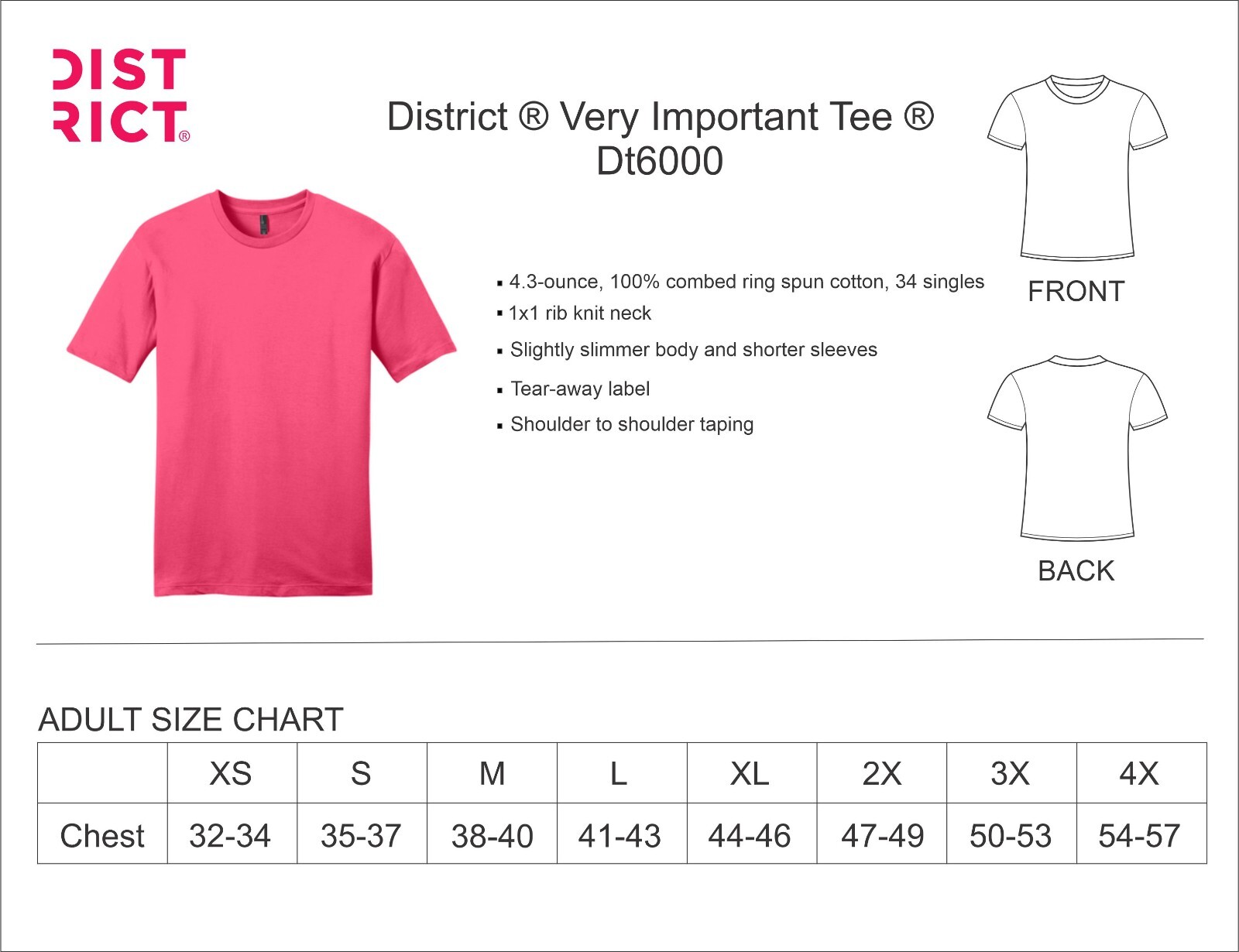 District® Very Important Tee®. DT6000