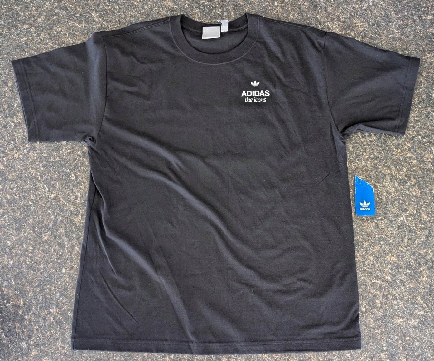 Adidas OG Tee Men&rsquo;s Size Large Black Icons Tee Shirt New with Tags