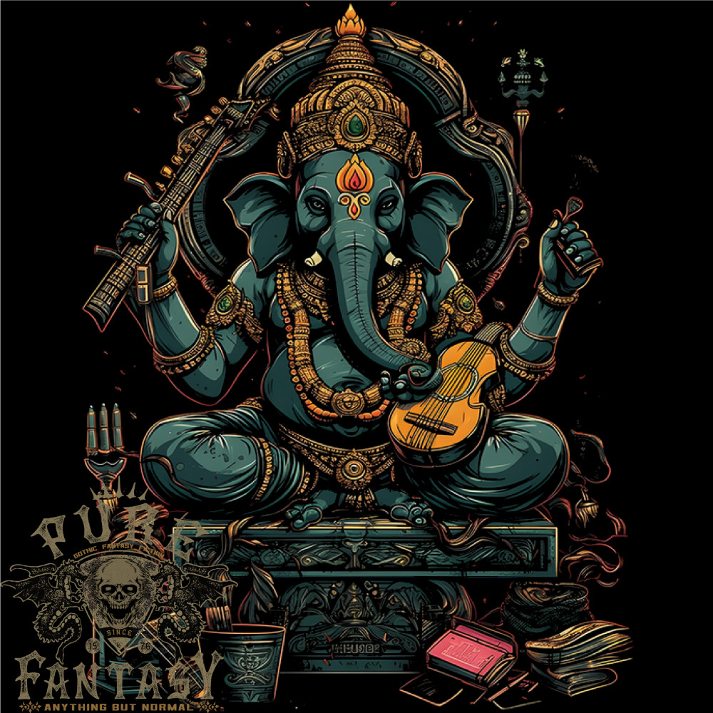Ganesha Hindu God Ganapati Elephant Mens Light Cotton T-Shirt