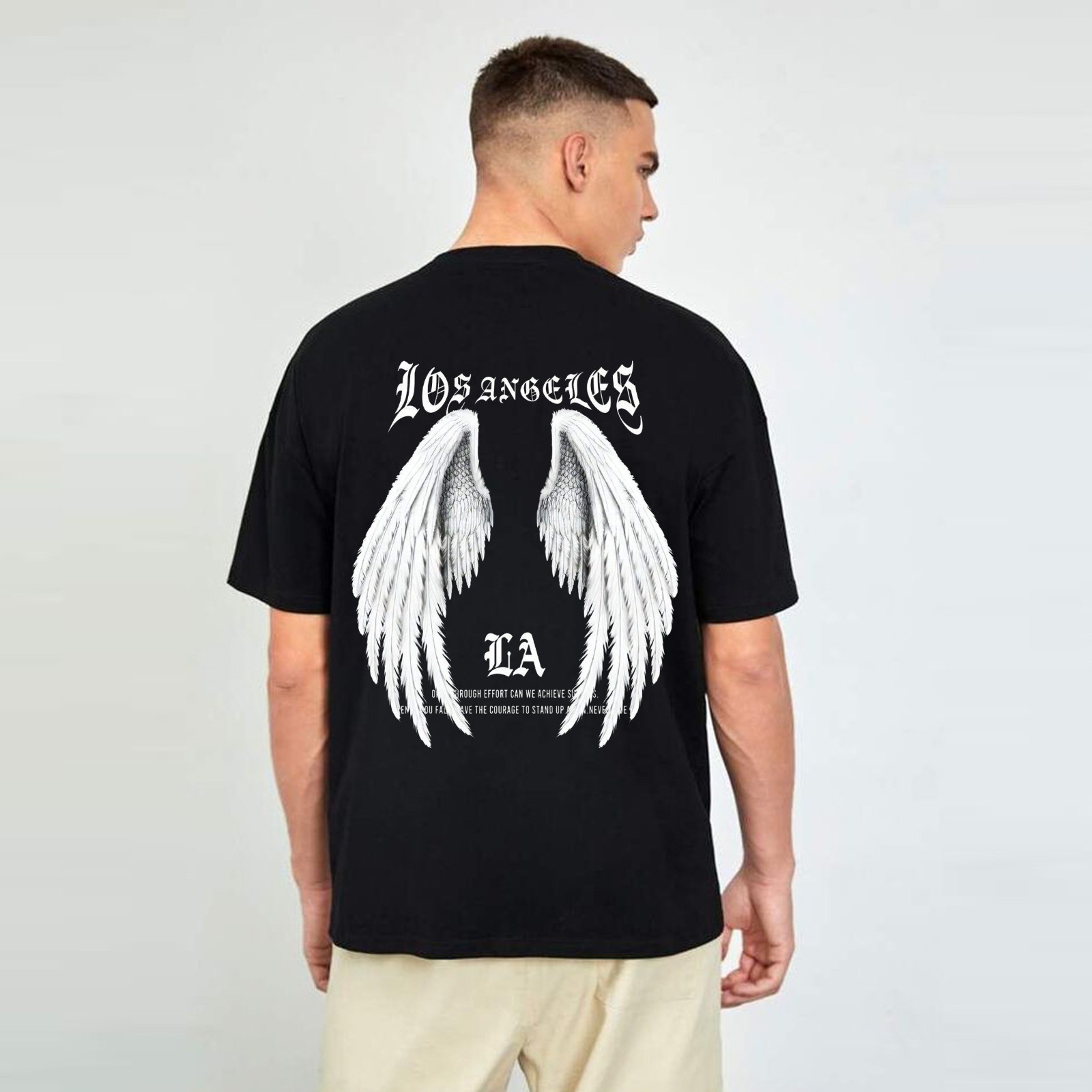 Men’s Premium Printed Black T-Shirt | Soft Cotton Tee | Trendy Casual Top