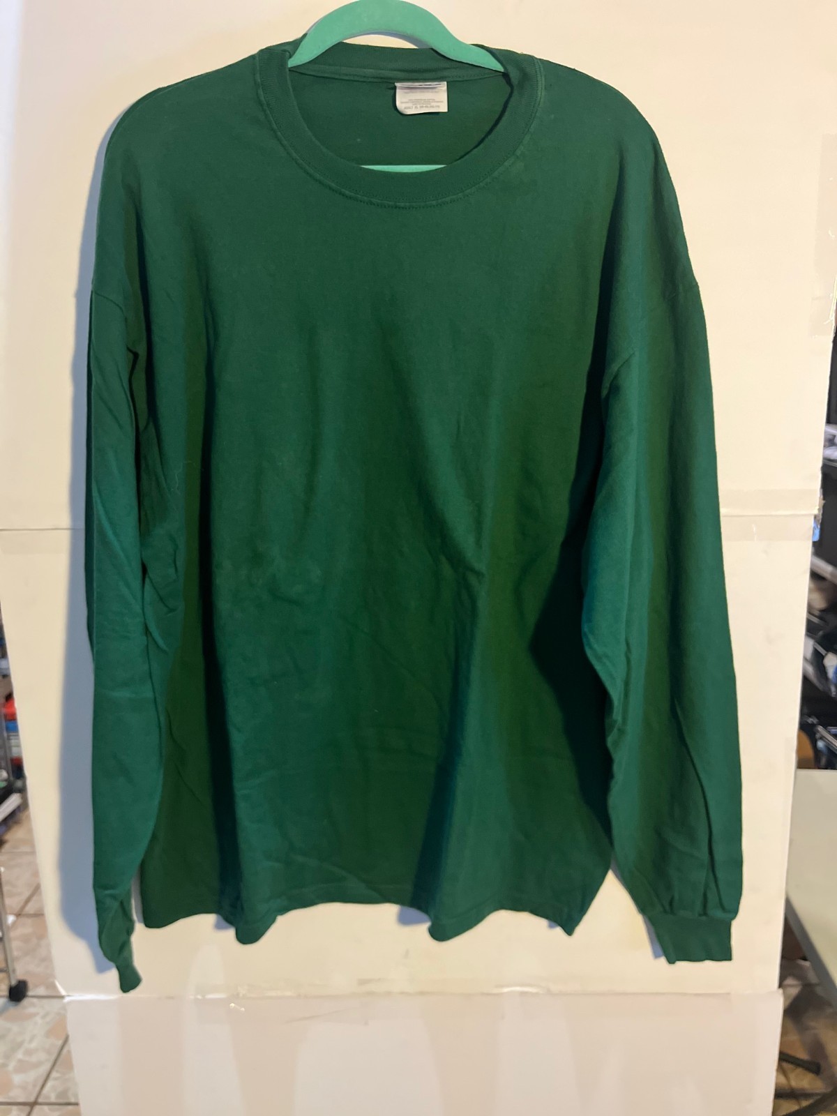 Hanes Beefy-T – Made in USA (components), Dark Green, 100% Cotton, XL