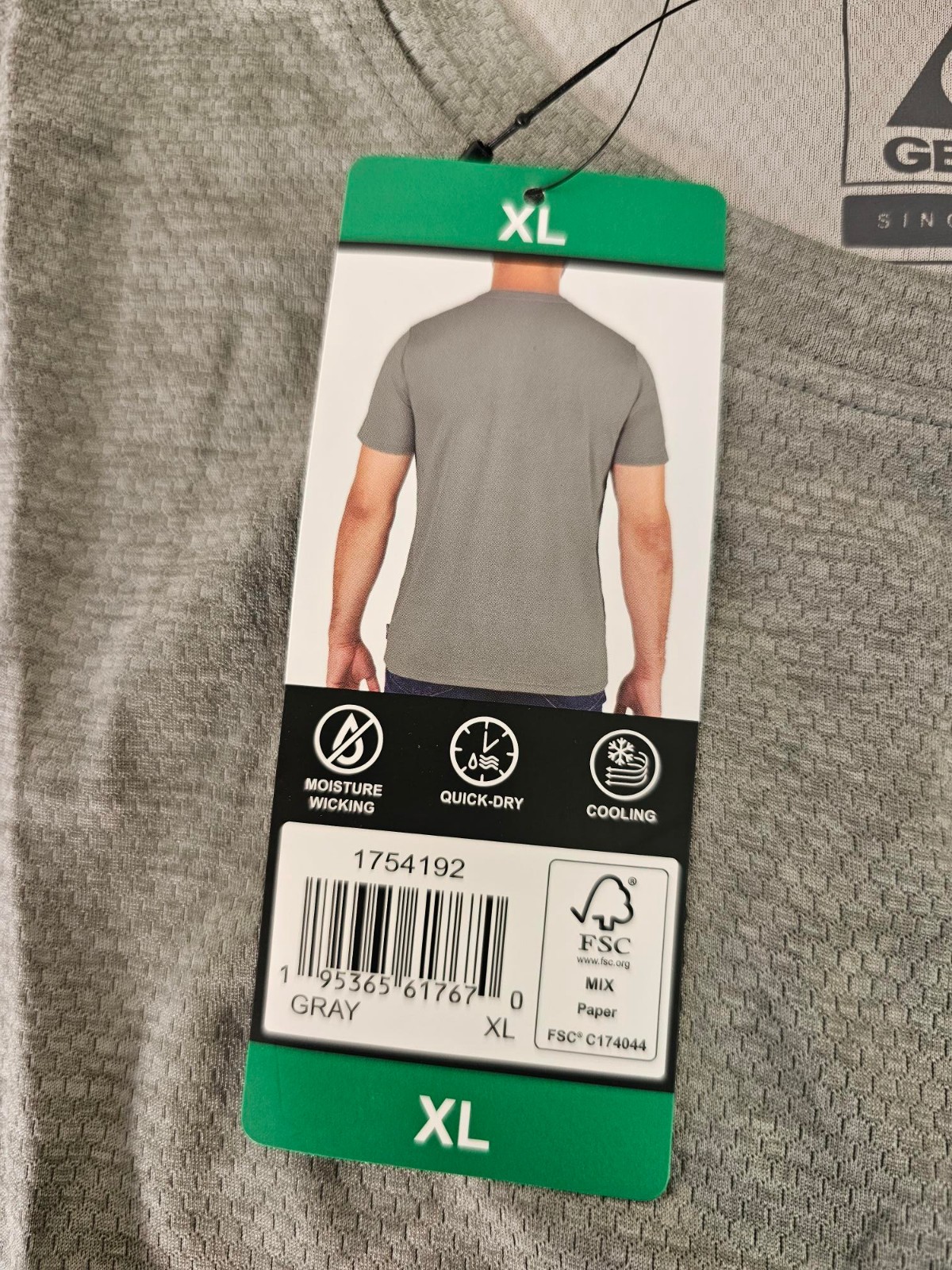 XL / X-LARGE – GREY – Gerry Men&rsquo;s Lightweight Cool Knit Active Gym Tee Shirt